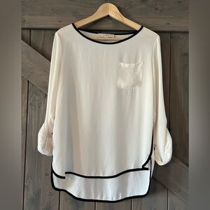 LOFT Blouse | White & Black | S